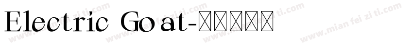 Electric Goat字体转换